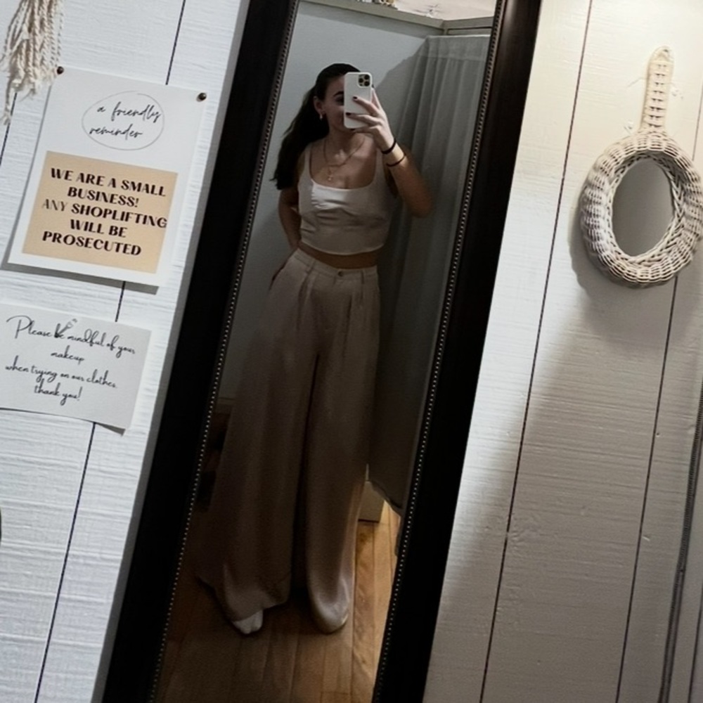 Nude satin set